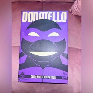 Donatello! Collectible action figure & comic book!